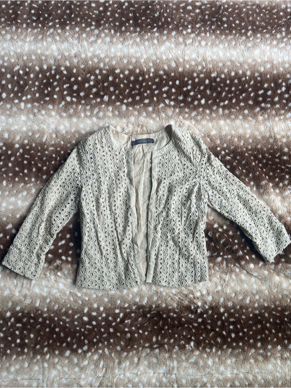 100% cotton Suzy shier crochet mini cardigan
